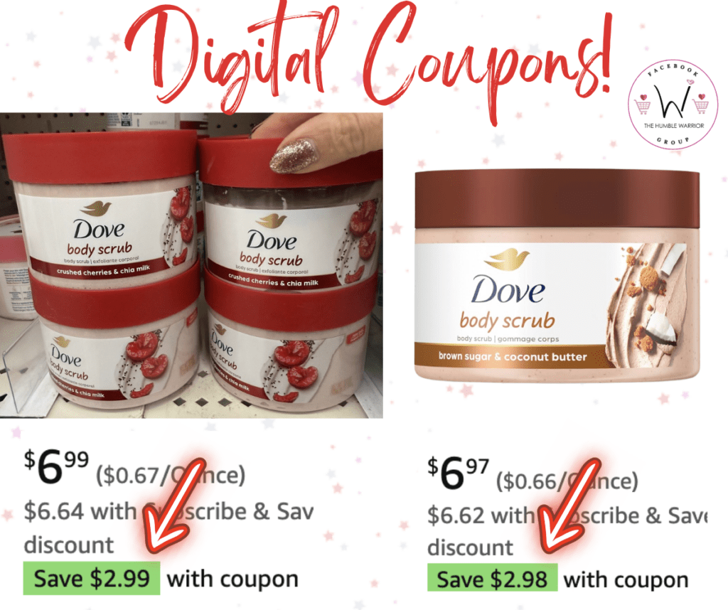 Dove Body Scrubs!